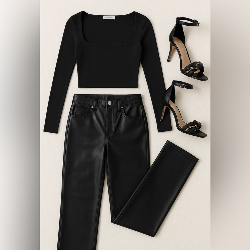 Aritzia Melina Superhigh Vegan Leather Pants